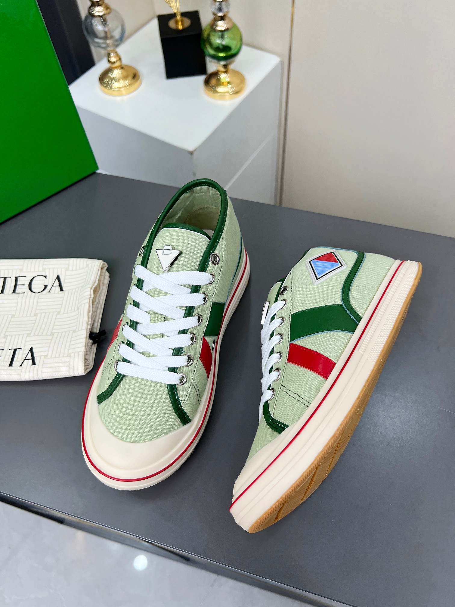 Bottega Veneta Male Canvas Shoes Canvas Breathable M-l