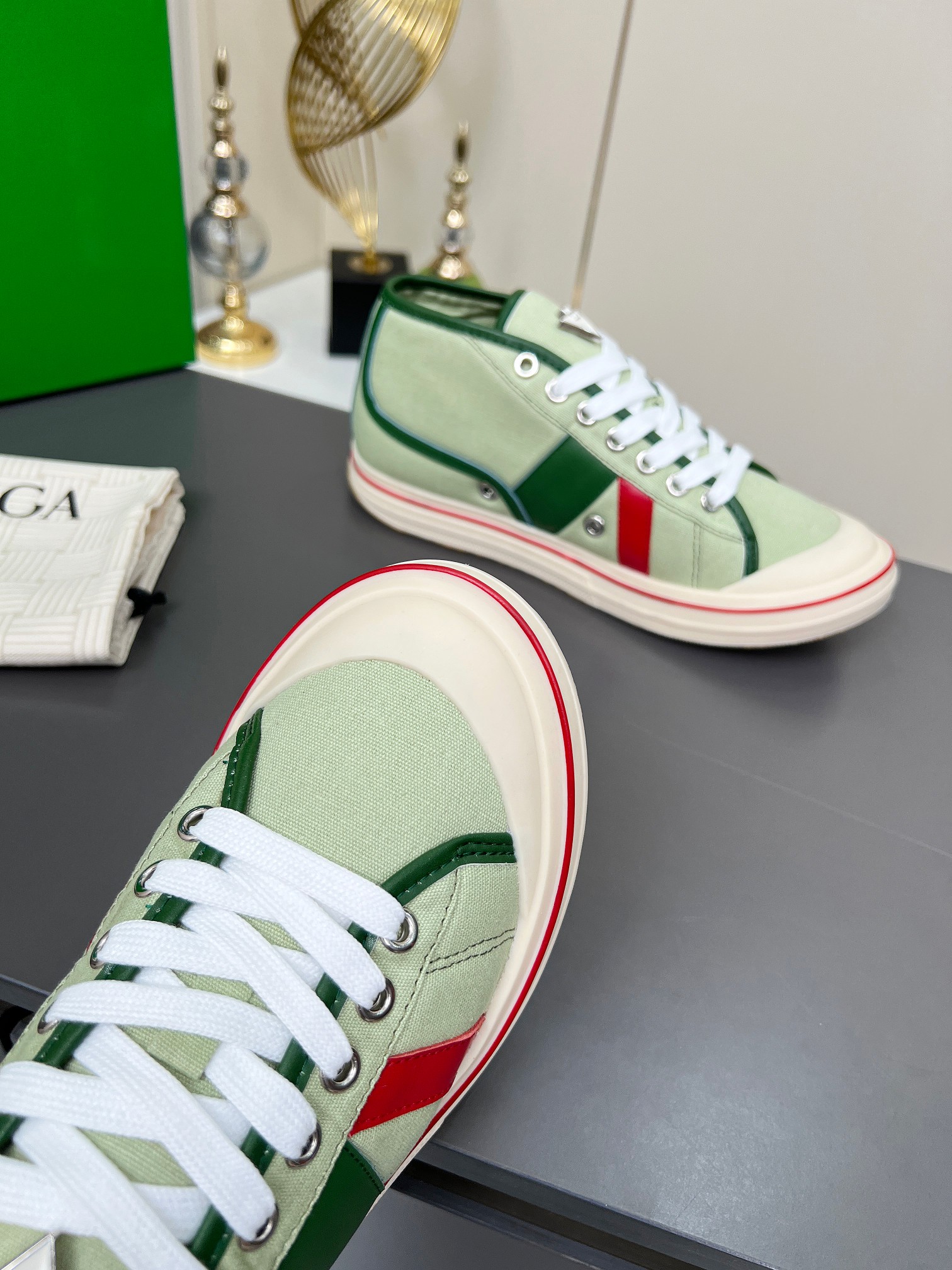 Bottega Veneta Male Canvas Shoes Canvas Breathable M-l