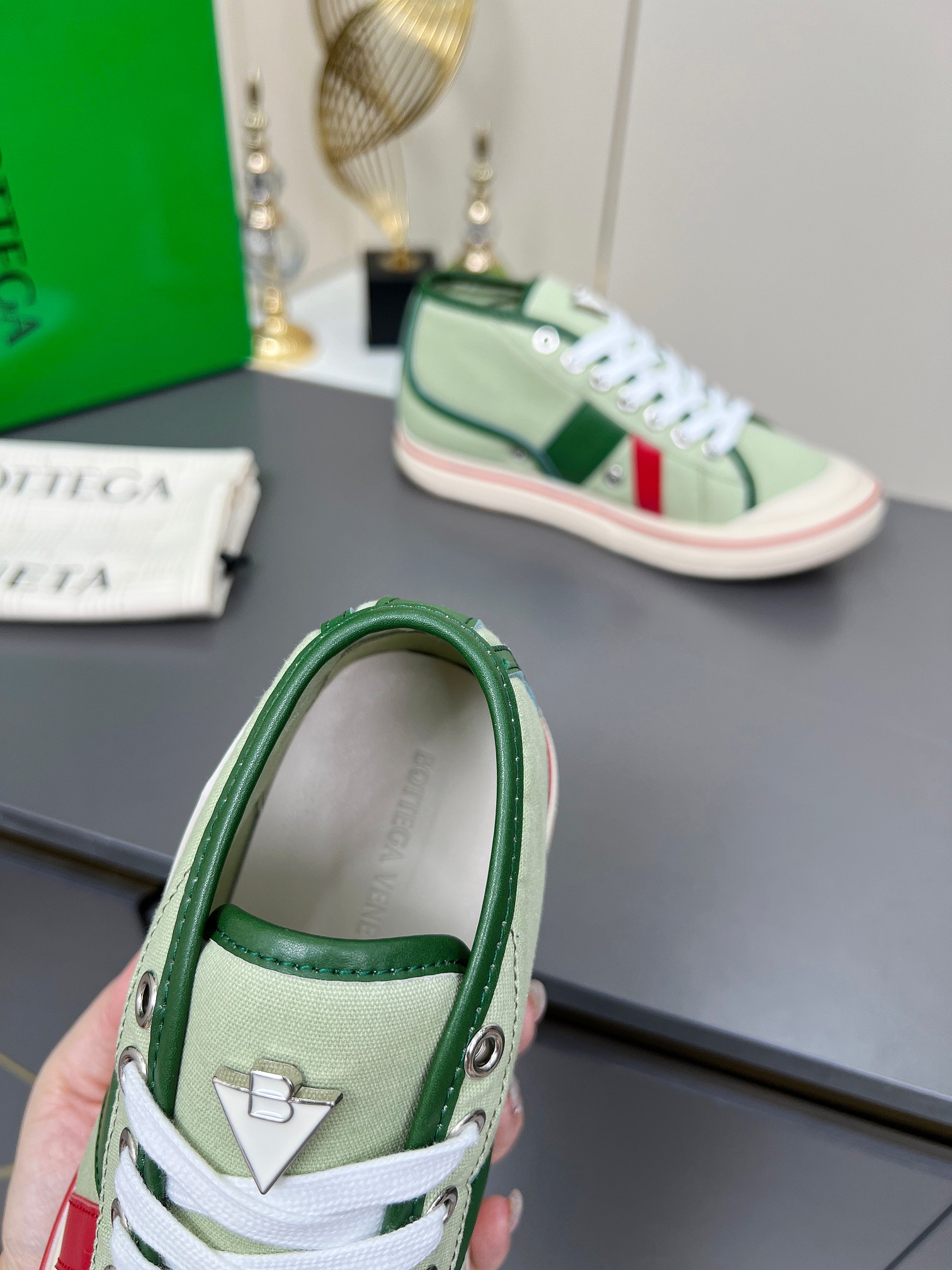 Bottega Veneta Male Canvas Shoes Canvas Breathable M-l