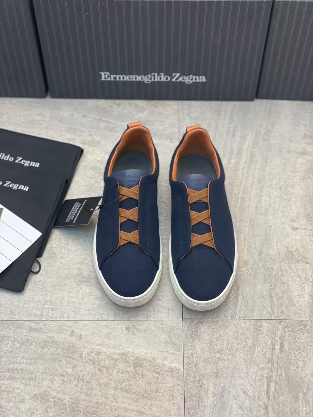 Ermenegildo Zegna Male Leather Shoes Cow Leather Lightweight M-l-s