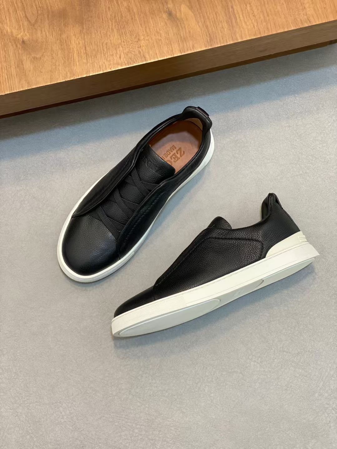 Ermenegildo Zegna Male Leather Shoes Cow Leather Lightweight M-l-s