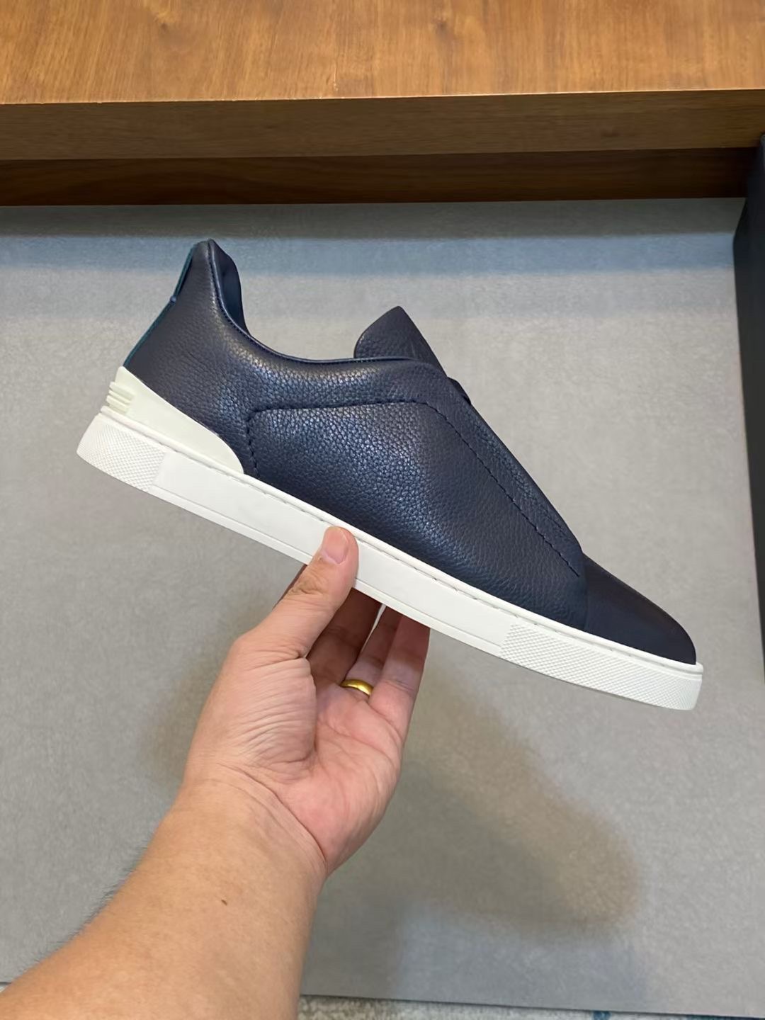 Ermenegildo Zegna Male Leather Shoes Cow Leather Lightweight M-l-s