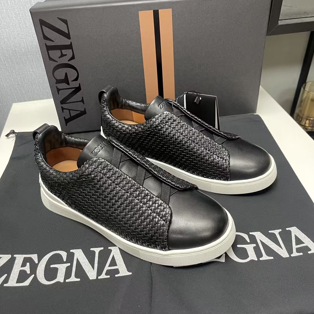 Ermenegildo Zegna Male Leather Shoes Cow Leather Lightweight M-l-s