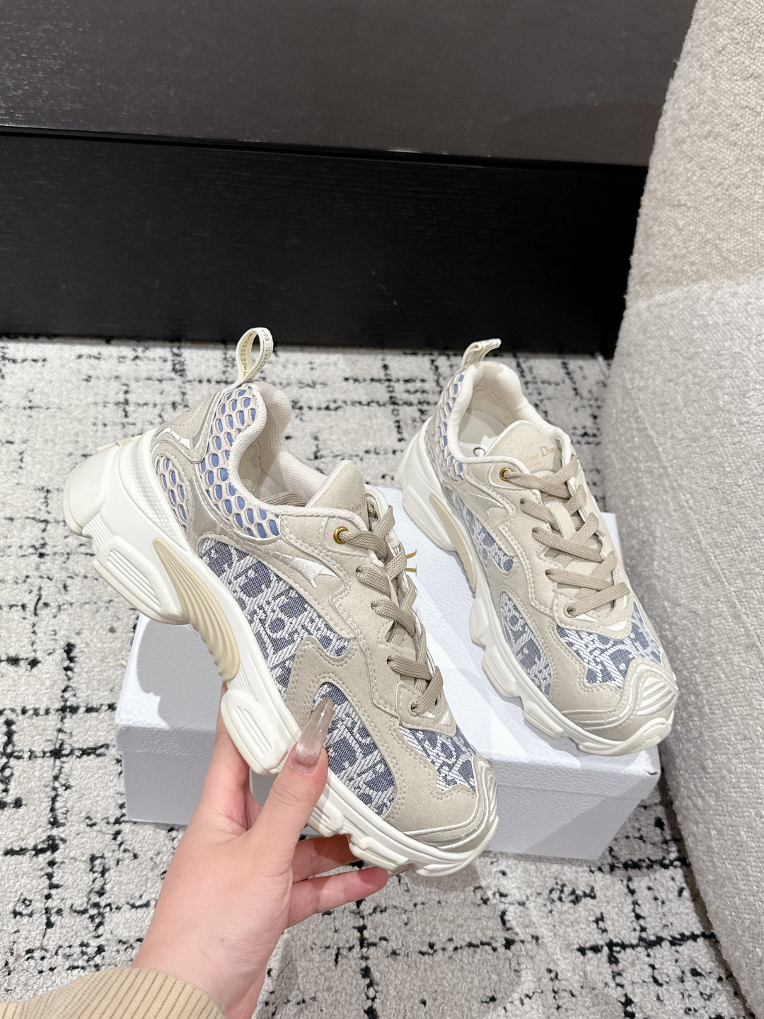 Dior Basic Shoes White Breathable L-s