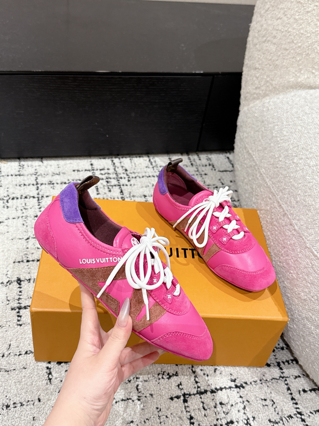 Louis Vuitton Male Sneakers Breathable M-l-s