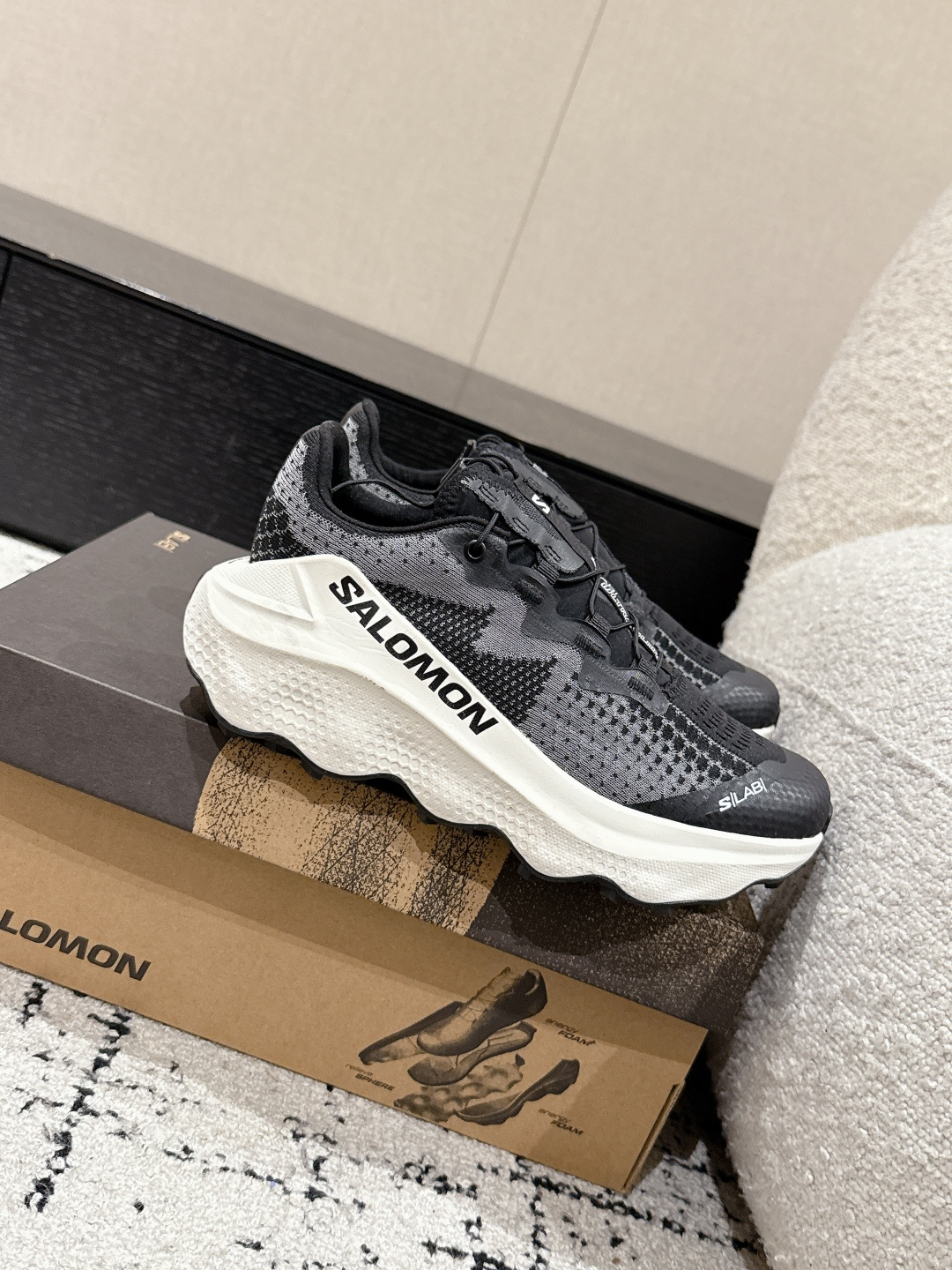 Salomon Male Sneakers Black Breathable M-l-s