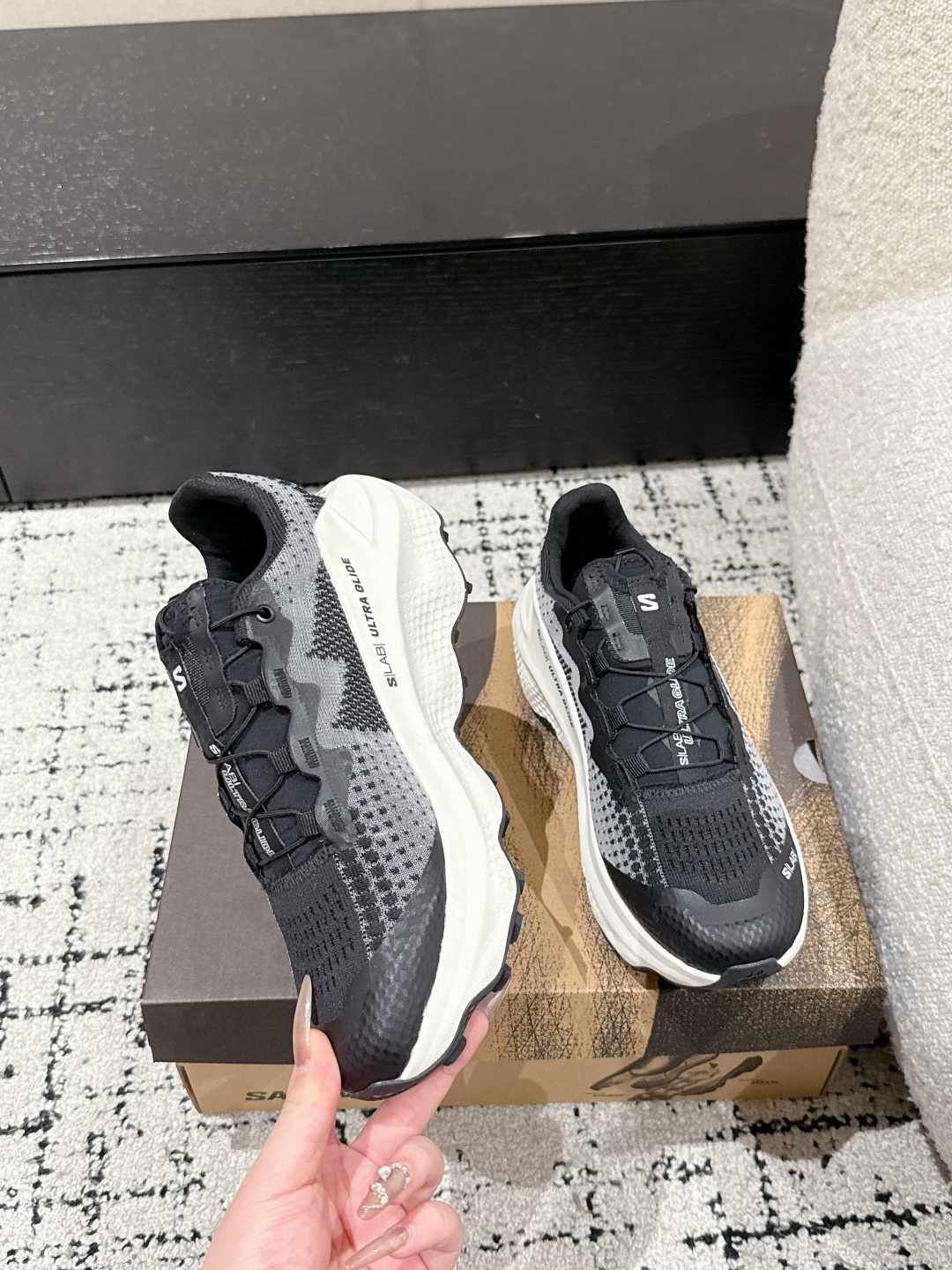 Salomon Male Sneakers Black Breathable M-l-s