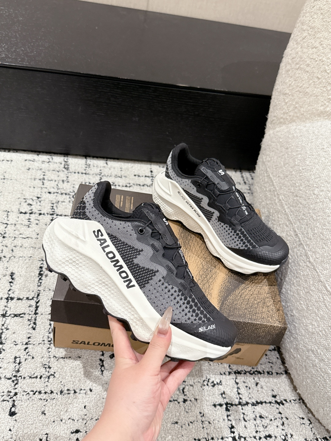 Salomon Male Sneakers Black Breathable M-l-s