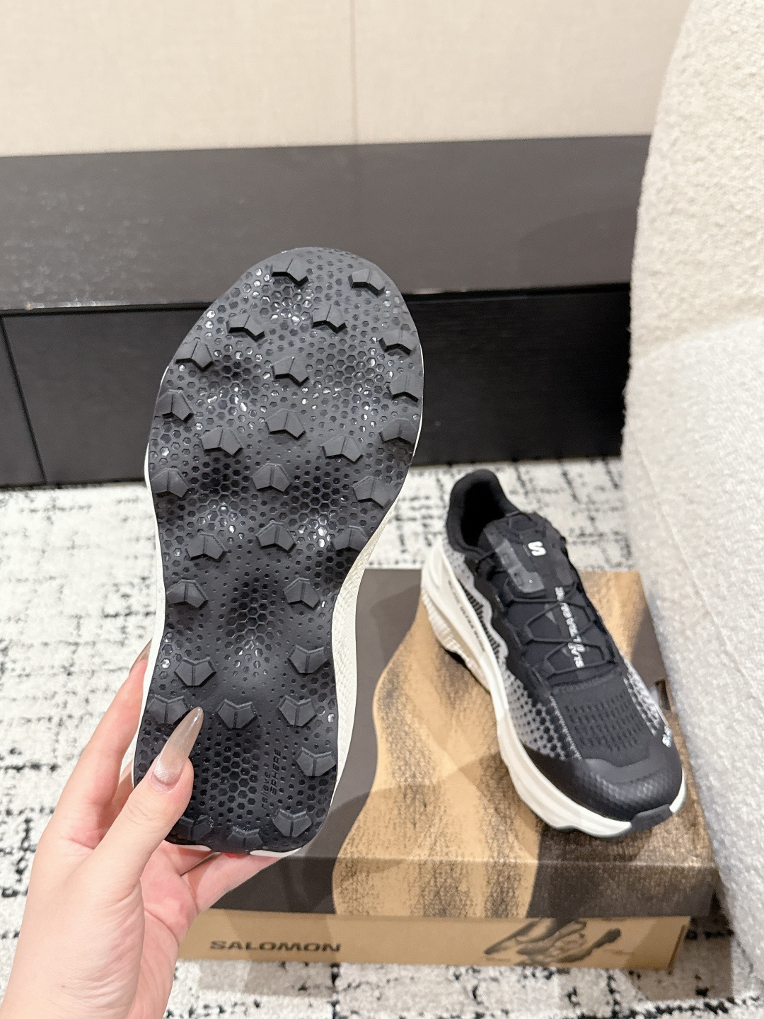 Salomon Male Sneakers Black Breathable M-l-s