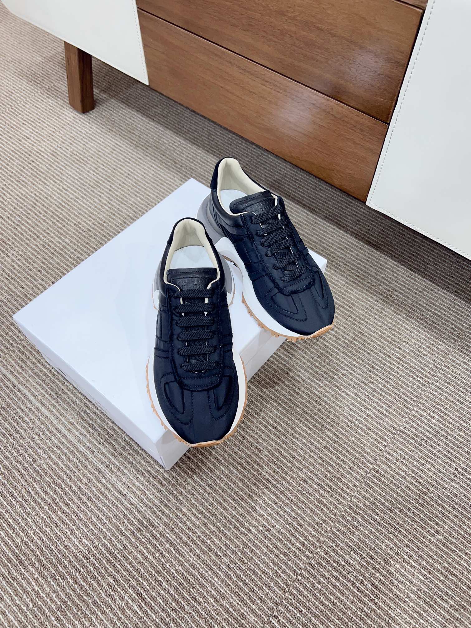 Male Sneakers Mesh Black Breathable