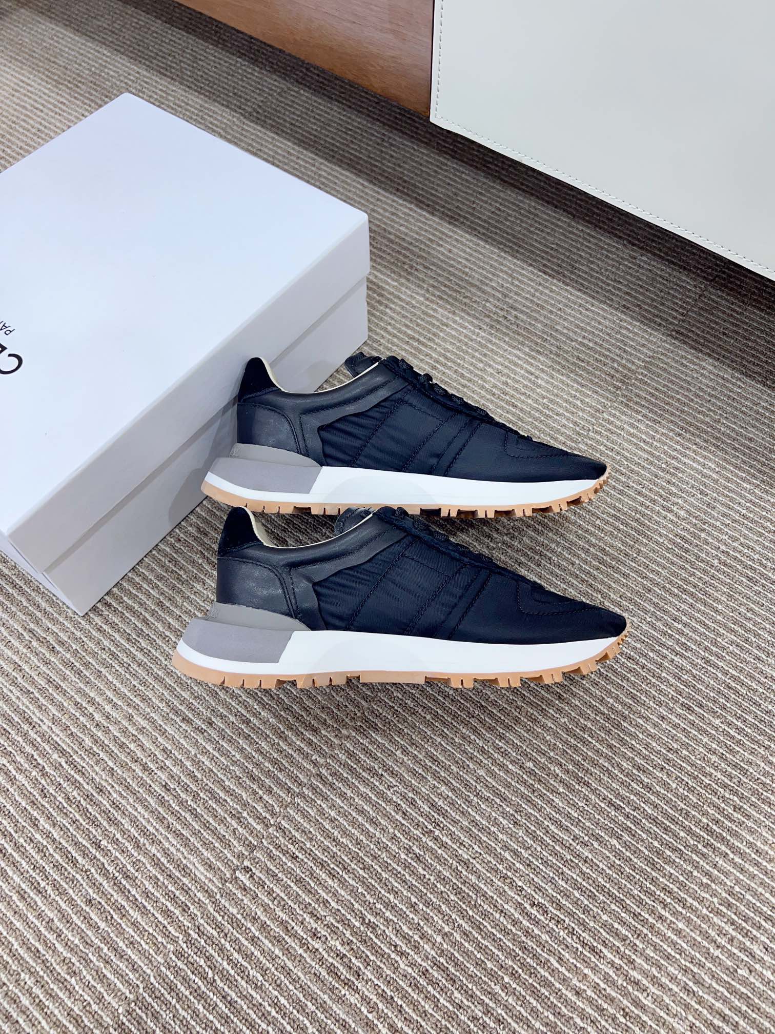 Male Sneakers Mesh Black Breathable