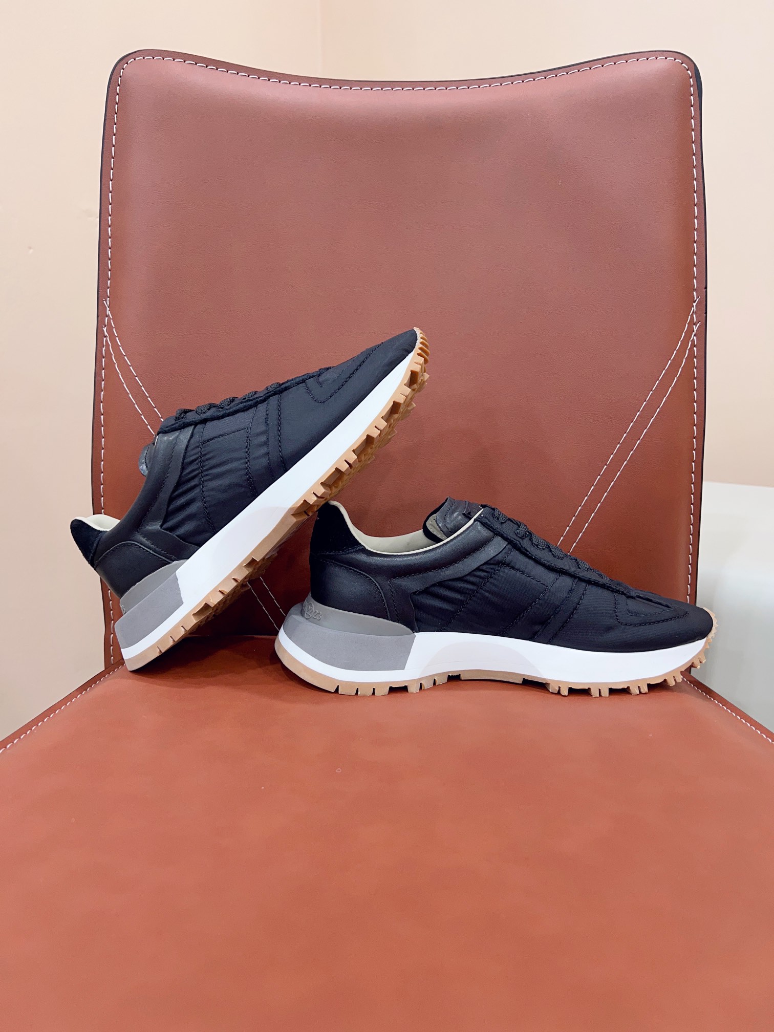 Male Sneakers Mesh Black Breathable