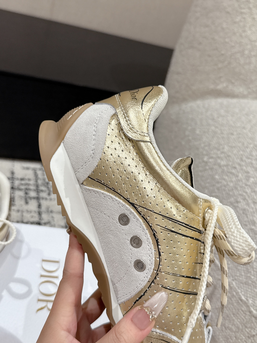 Dior Male Sneakers Breathable S