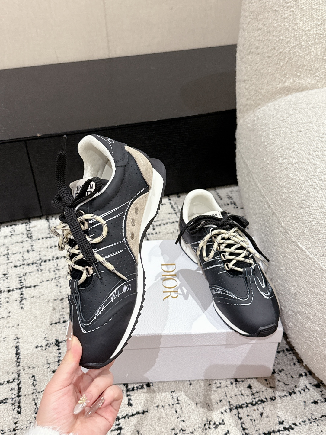Dior Male Sneakers Breathable S