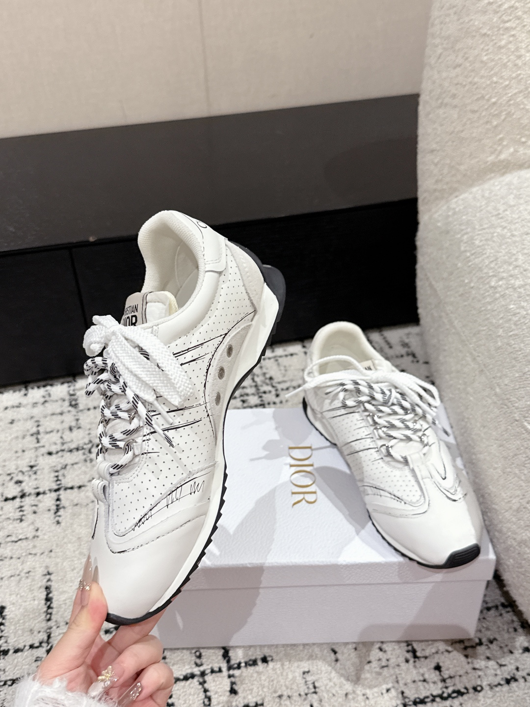 Dior Male Sneakers Breathable S