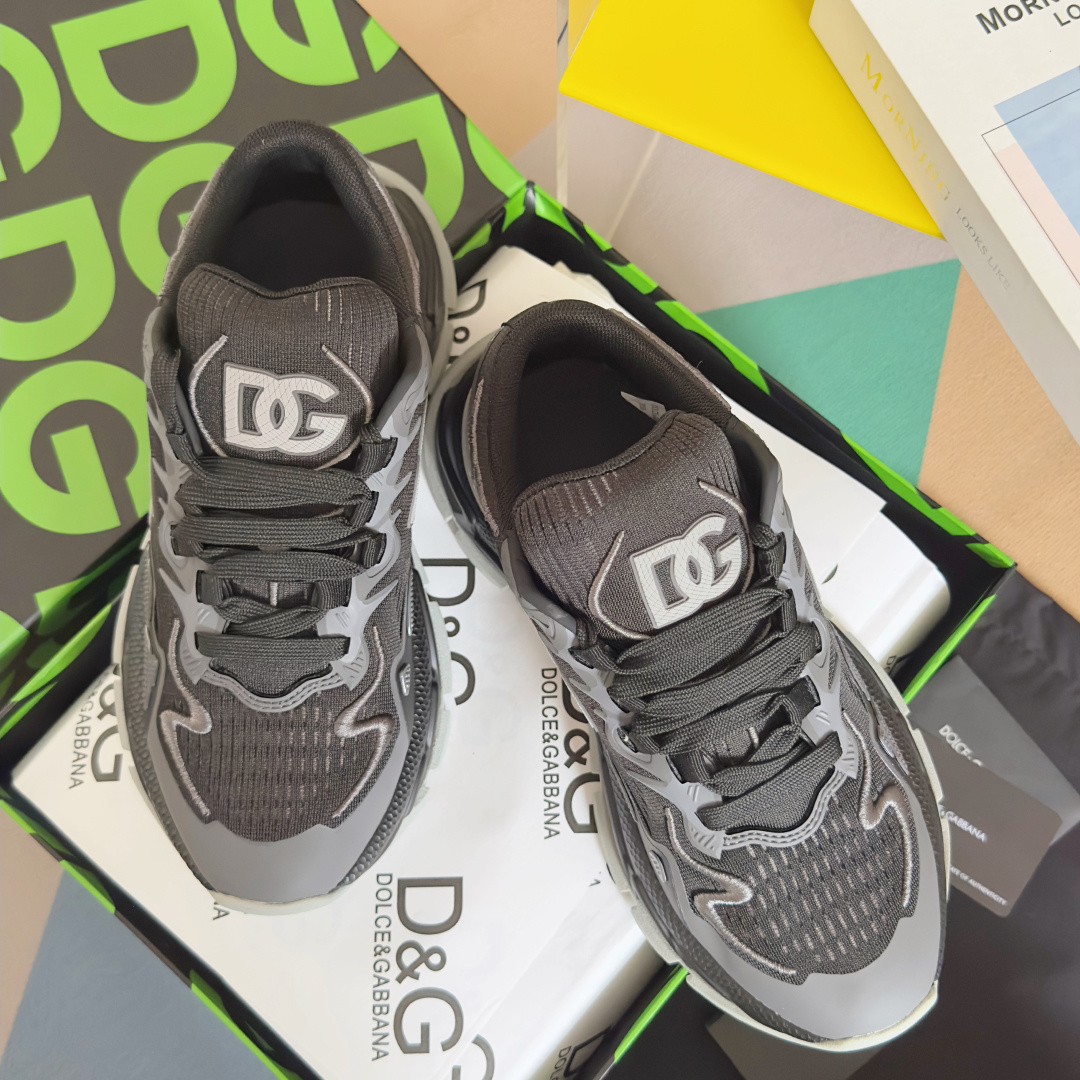 Dolce Gabbana Male Running Shoes Black Lightweight M-l-s