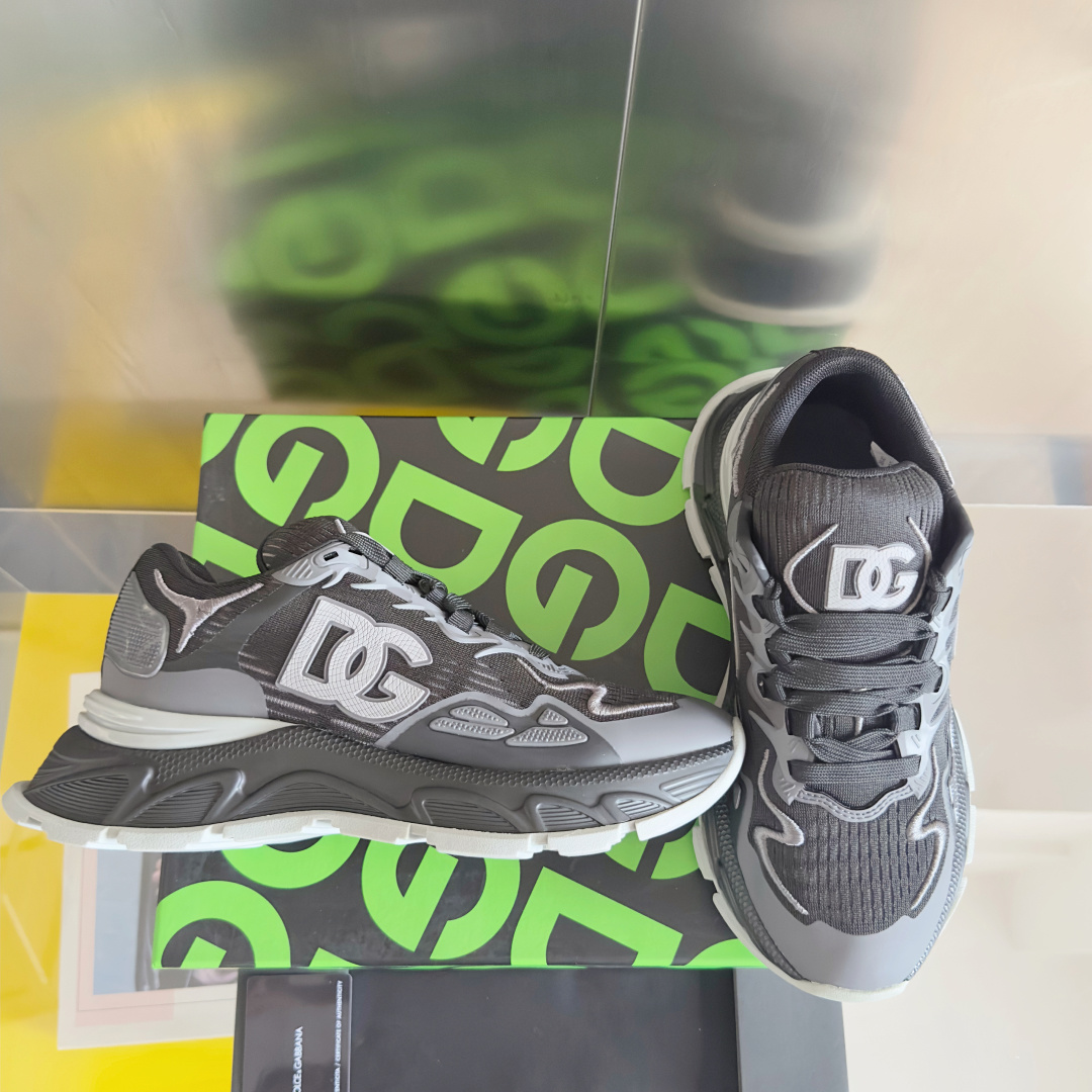 Dolce Gabbana Male Running Shoes Black Lightweight M-l-s