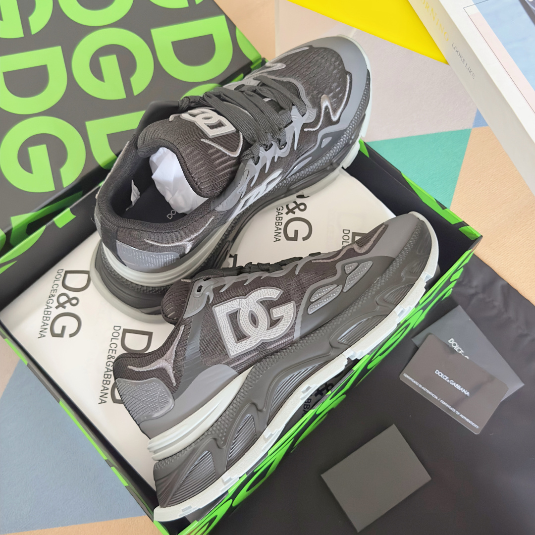 Dolce Gabbana Male Running Shoes Black Lightweight M-l-s