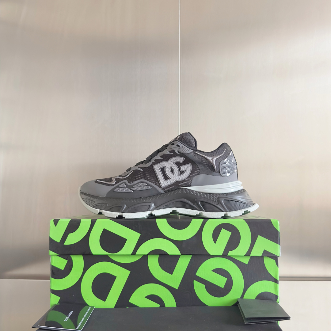 Dolce Gabbana Male Running Shoes Black Lightweight M-l-s