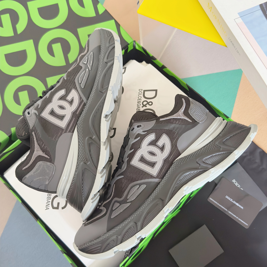 Dolce Gabbana Male Running Shoes Black Lightweight M-l-s