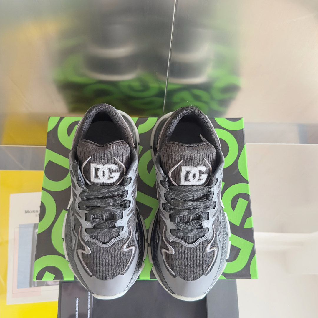 Dolce Gabbana Male Running Shoes Black Lightweight M-l-s