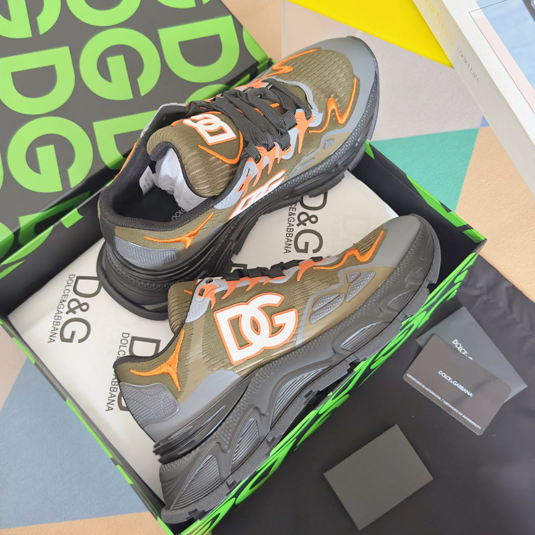 Dolce Gabbana Male Running Shoes Black Lightweight M-l-s