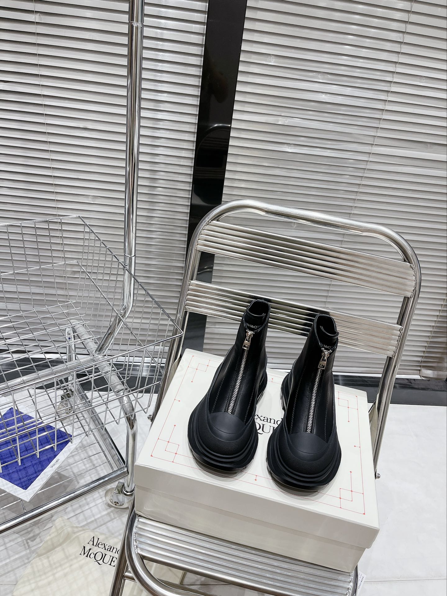 Alexander Mcqueen Male Boots Cow Leather M-l