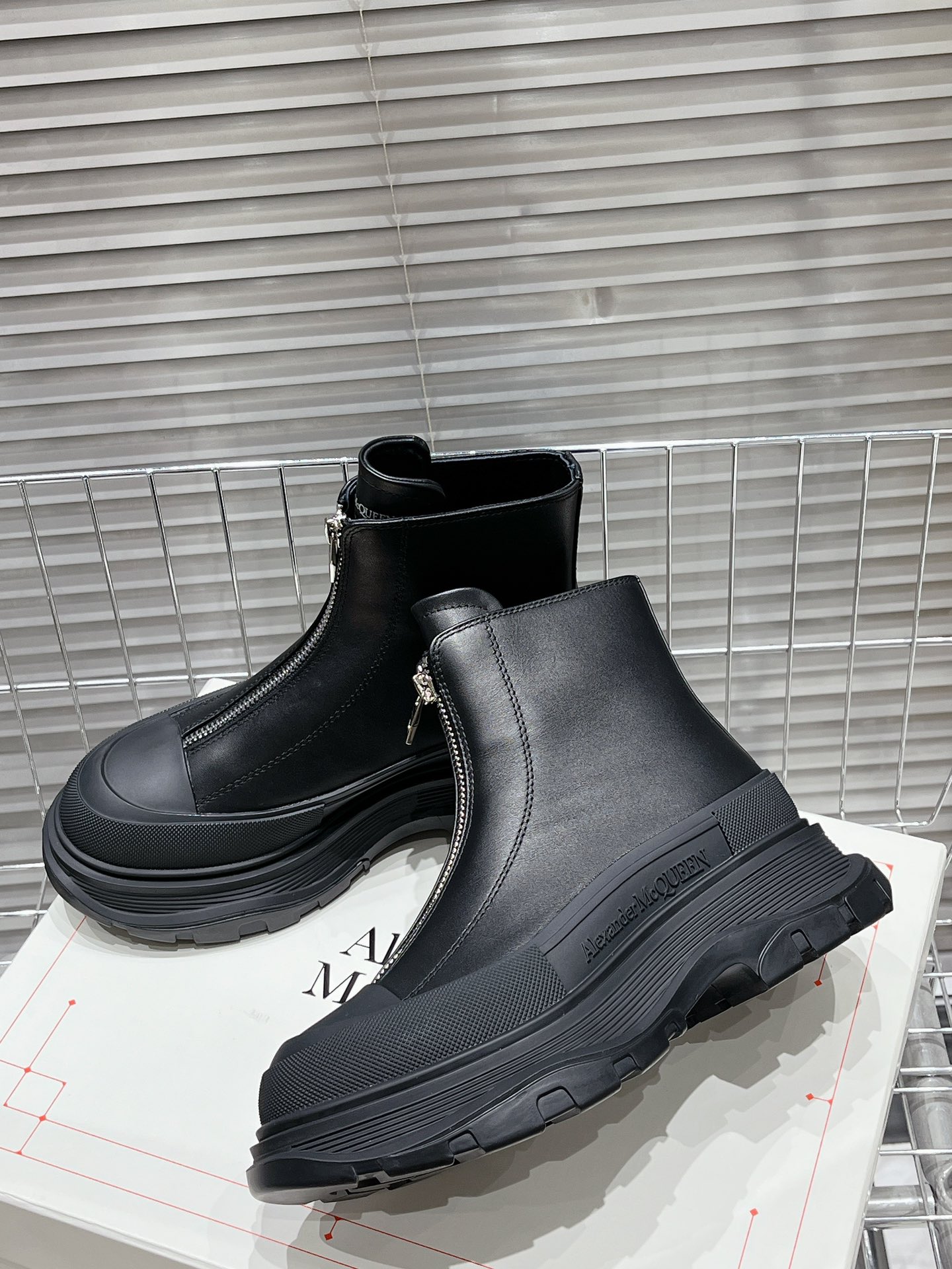 Alexander Mcqueen Male Boots Cow Leather M-l