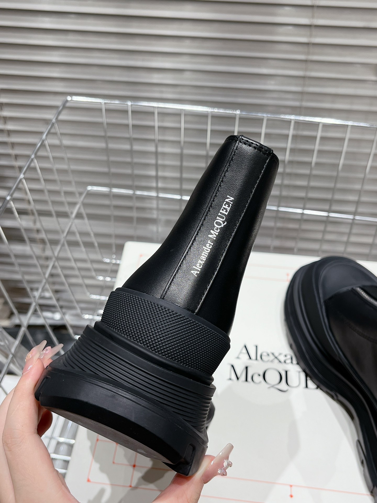 Alexander Mcqueen Male Boots Cow Leather M-l