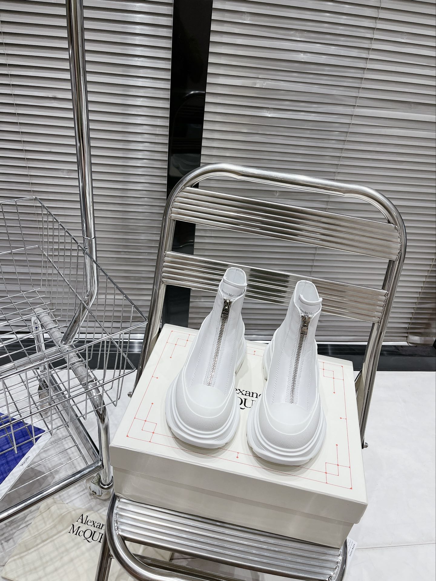 Alexander Mcqueen Male Boots Cow Leather M-l