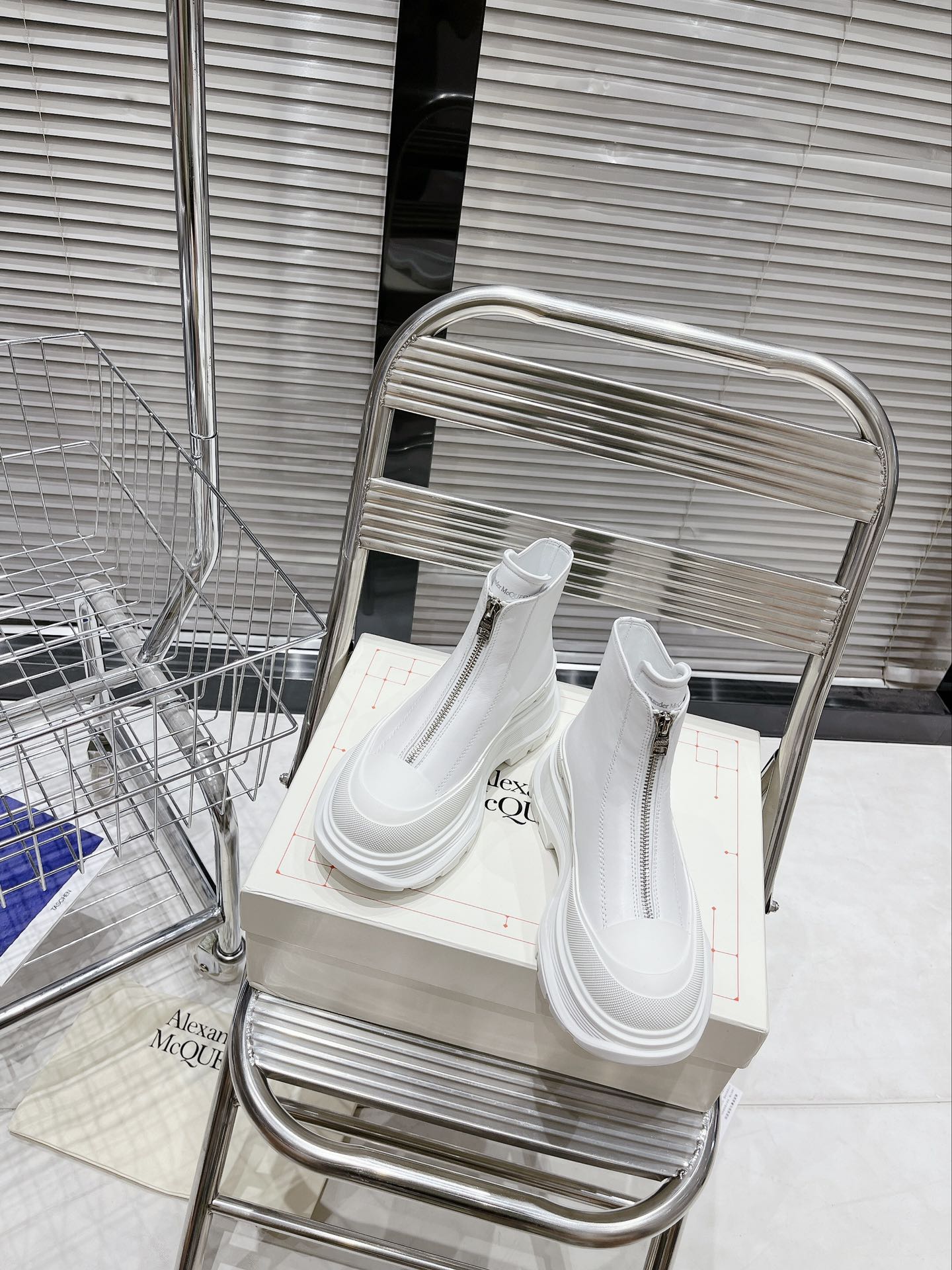 Alexander Mcqueen Male Boots Cow Leather M-l