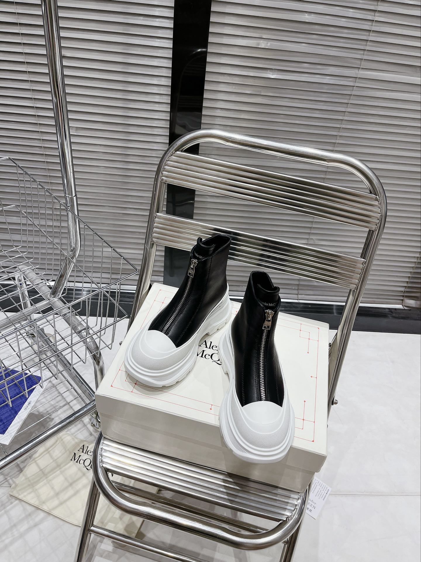 Alexander Mcqueen Male Boots Cow Leather M-l