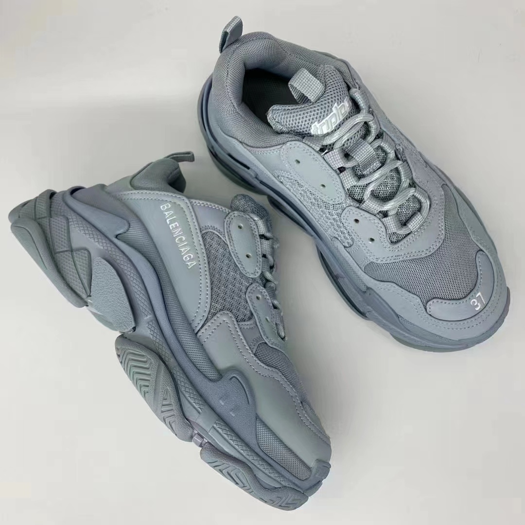 Balenciaga Basic Shoes Gray Breathable L-s