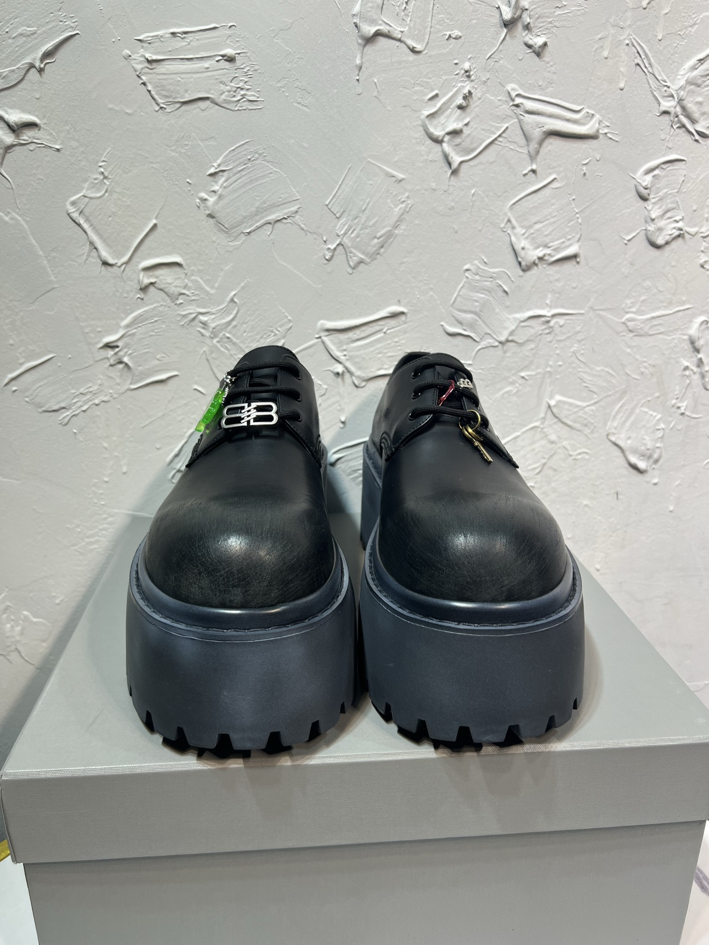 Balenciaga Male Leather Shoes Cow Leather Black M-l-s