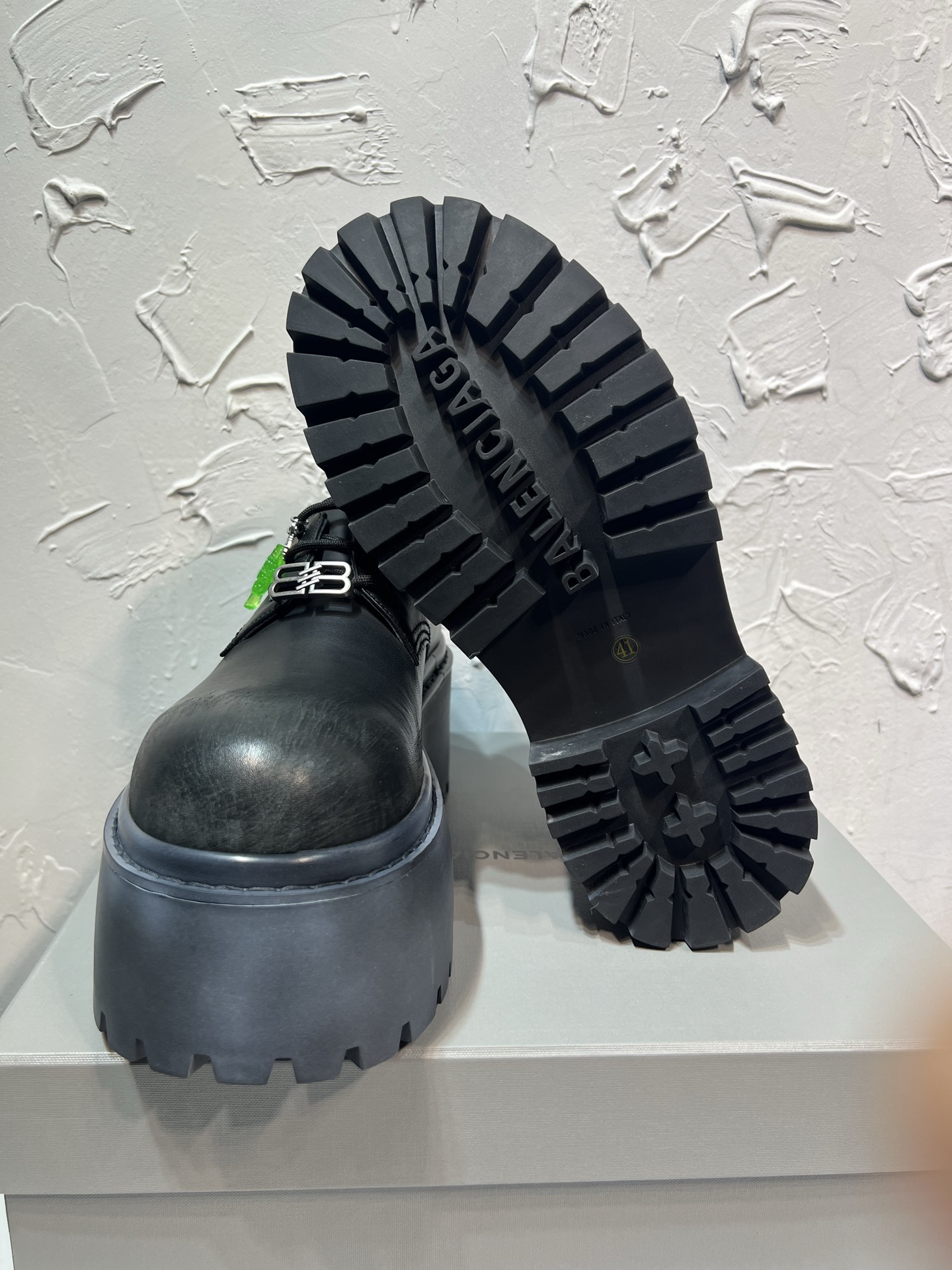 Balenciaga Male Leather Shoes Cow Leather Black M-l-s