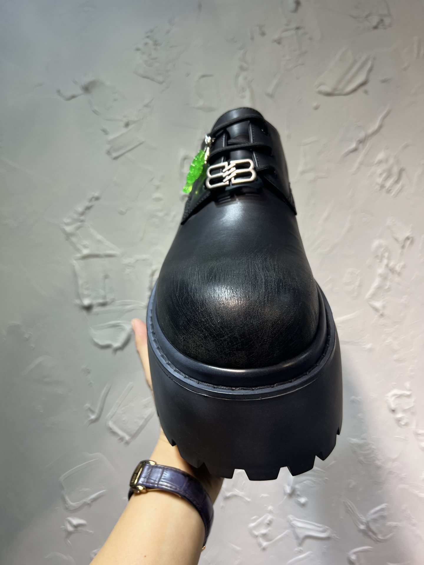 Balenciaga Male Leather Shoes Cow Leather Black M-l-s