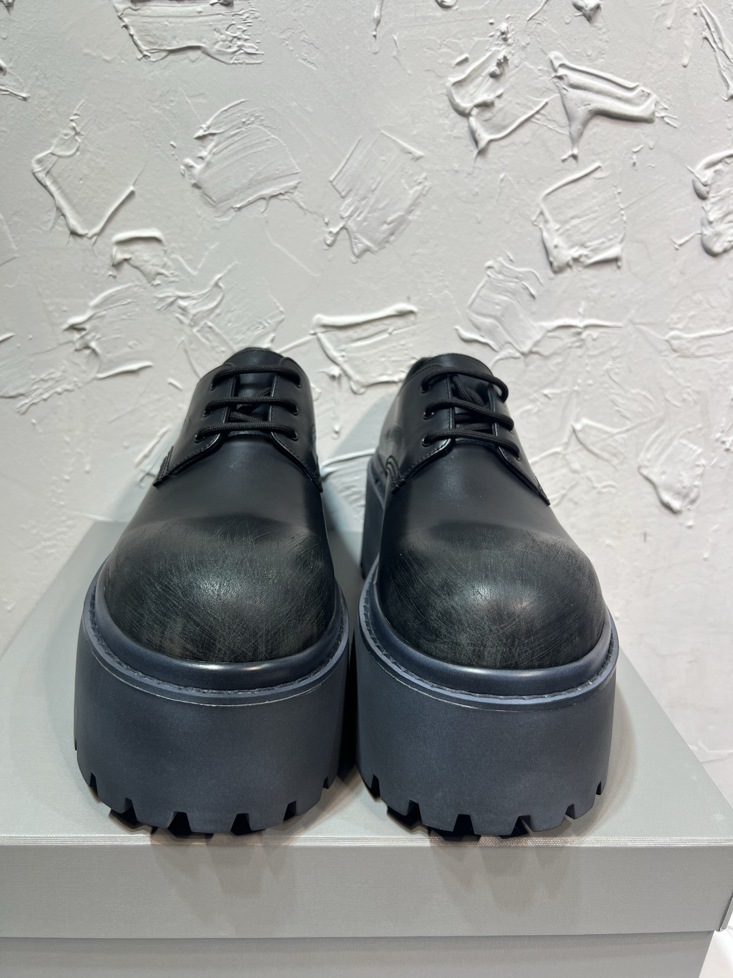 Balenciaga Male Leather Shoes Cow Leather Black M-l-s
