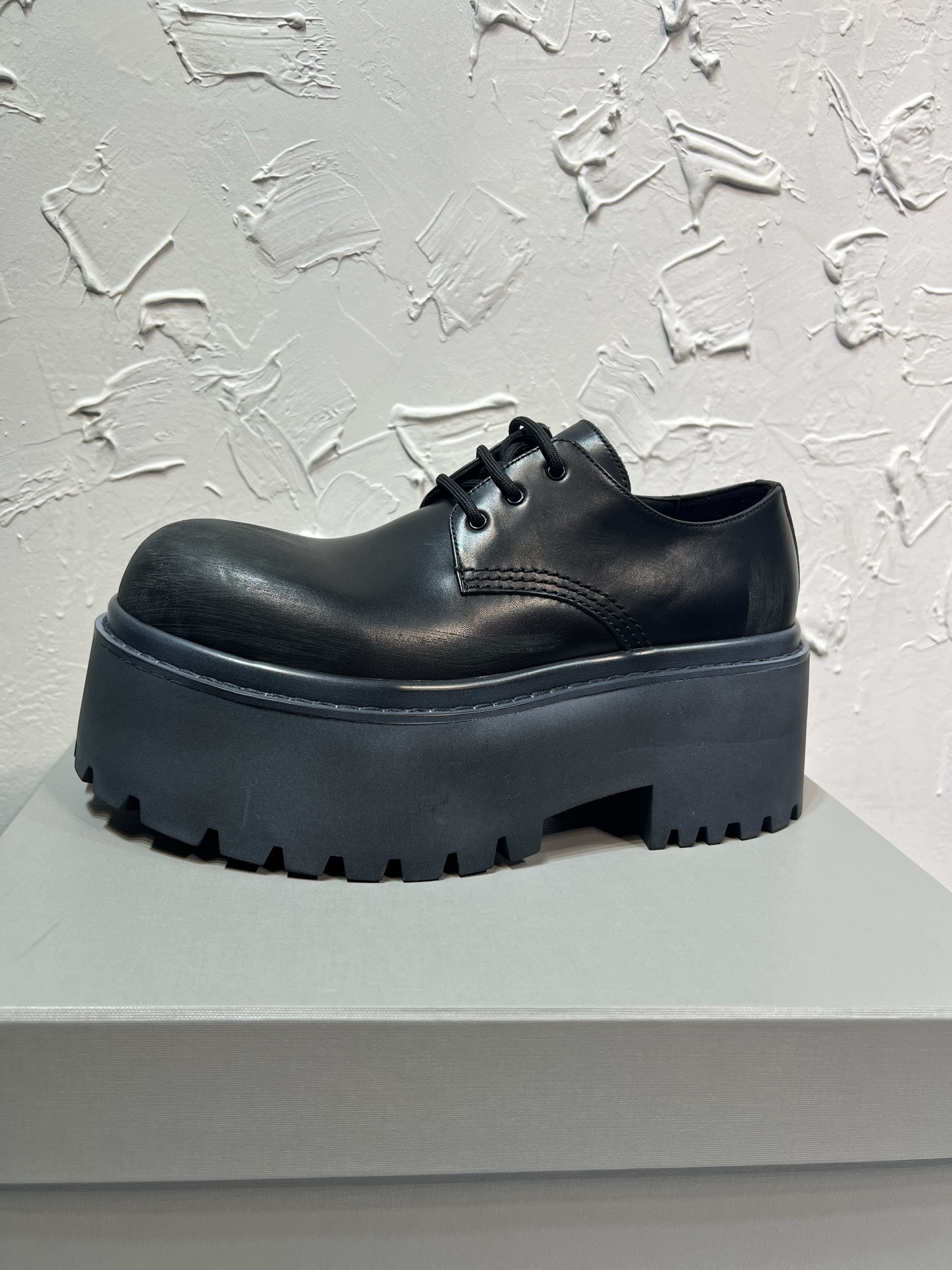 Balenciaga Male Leather Shoes Cow Leather Black M-l-s