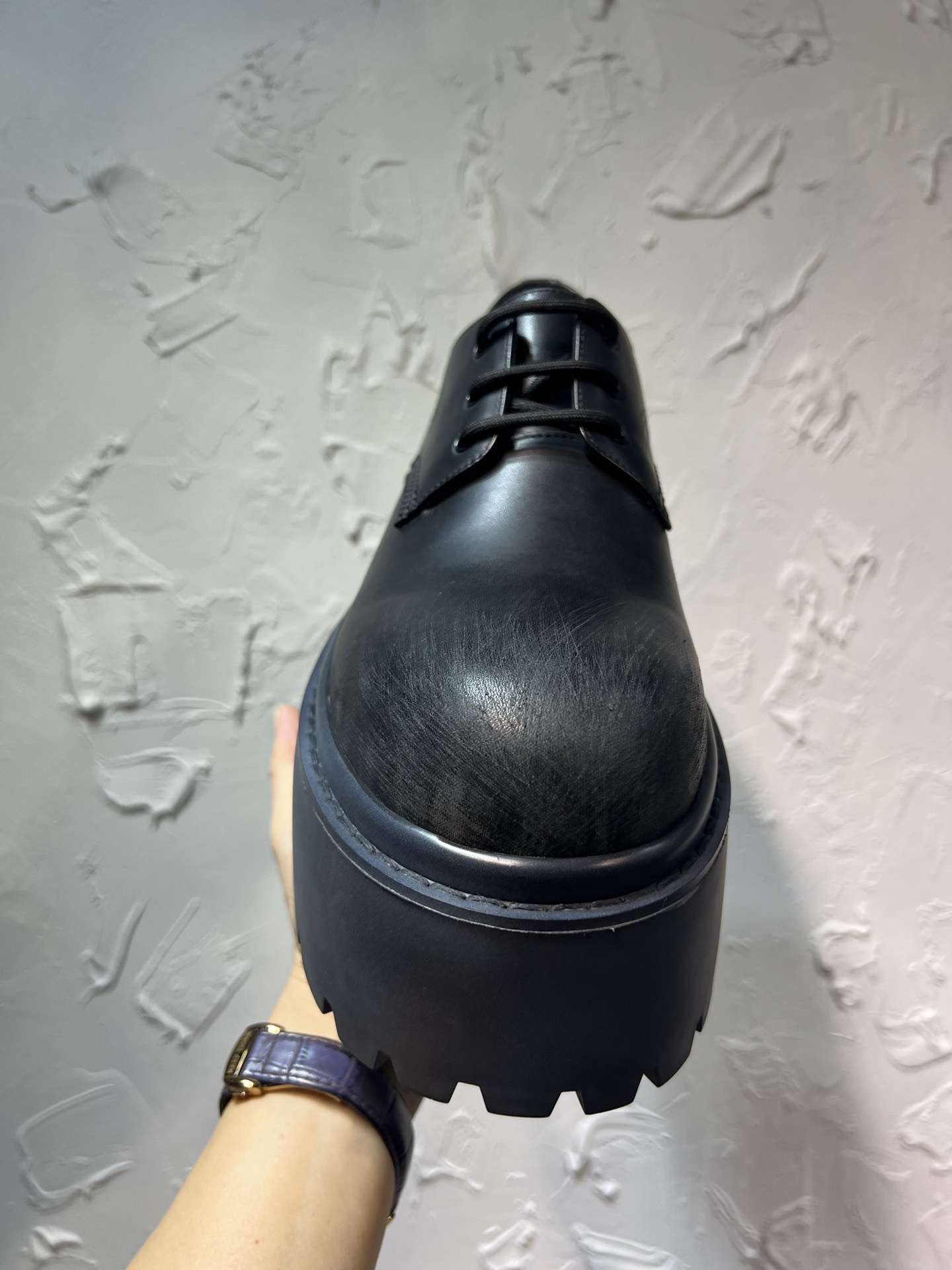 Balenciaga Male Leather Shoes Cow Leather Black M-l-s