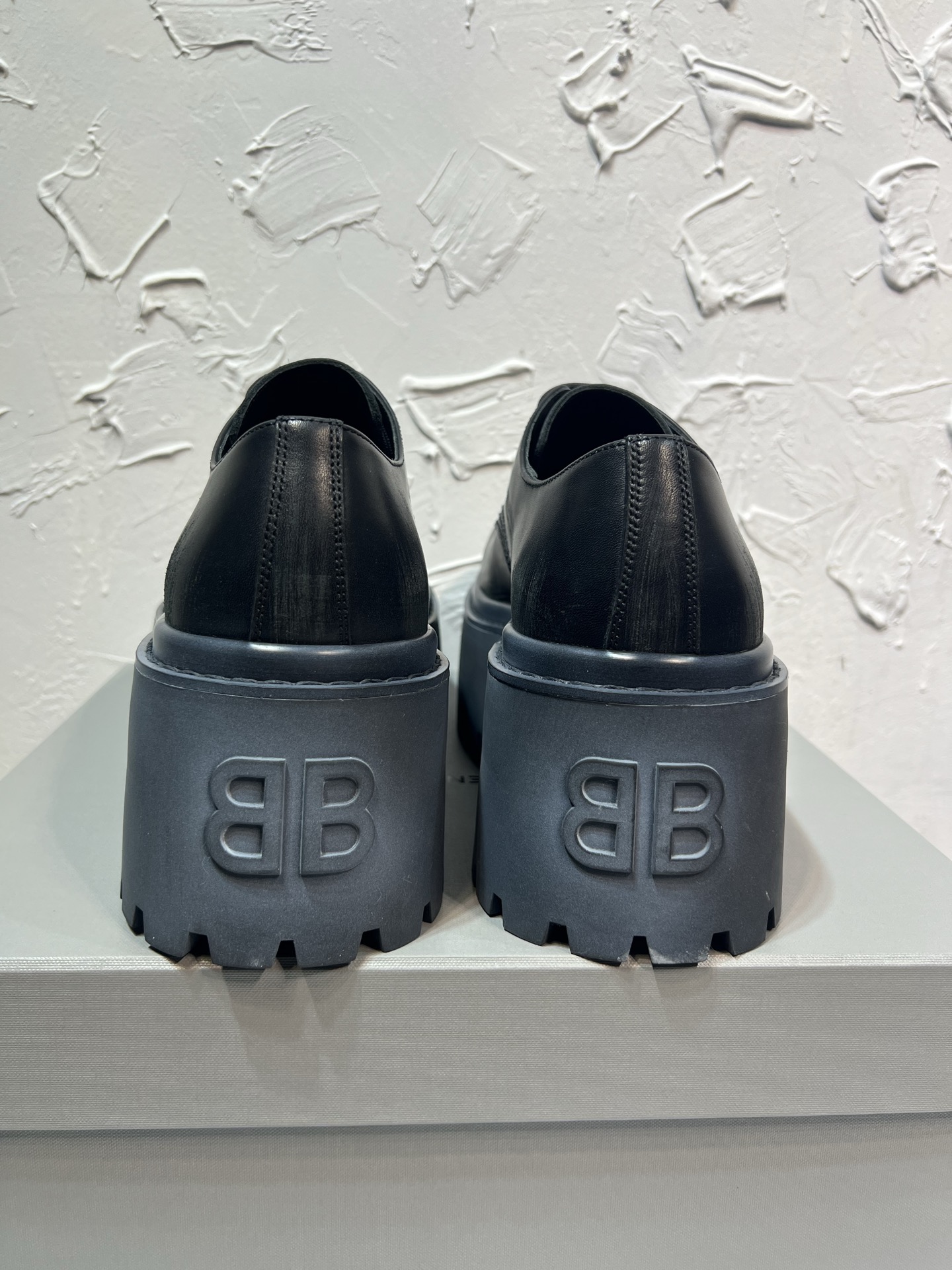 Balenciaga Male Leather Shoes Cow Leather Black M-l-s