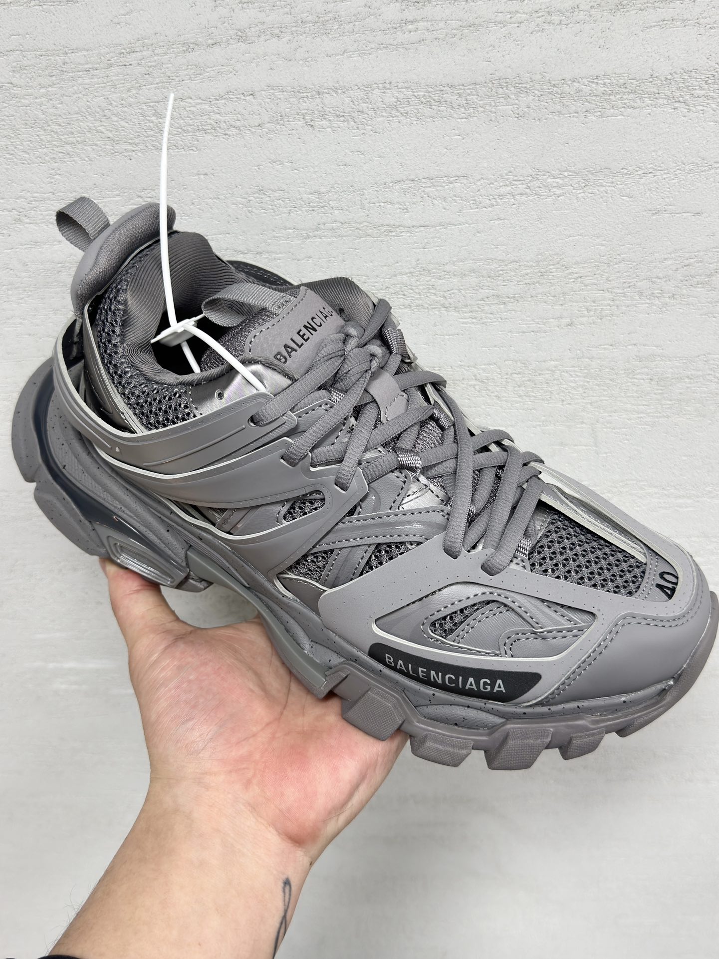 Balenciaga Calvin Klein Couple Basic Shoes Gray L-s