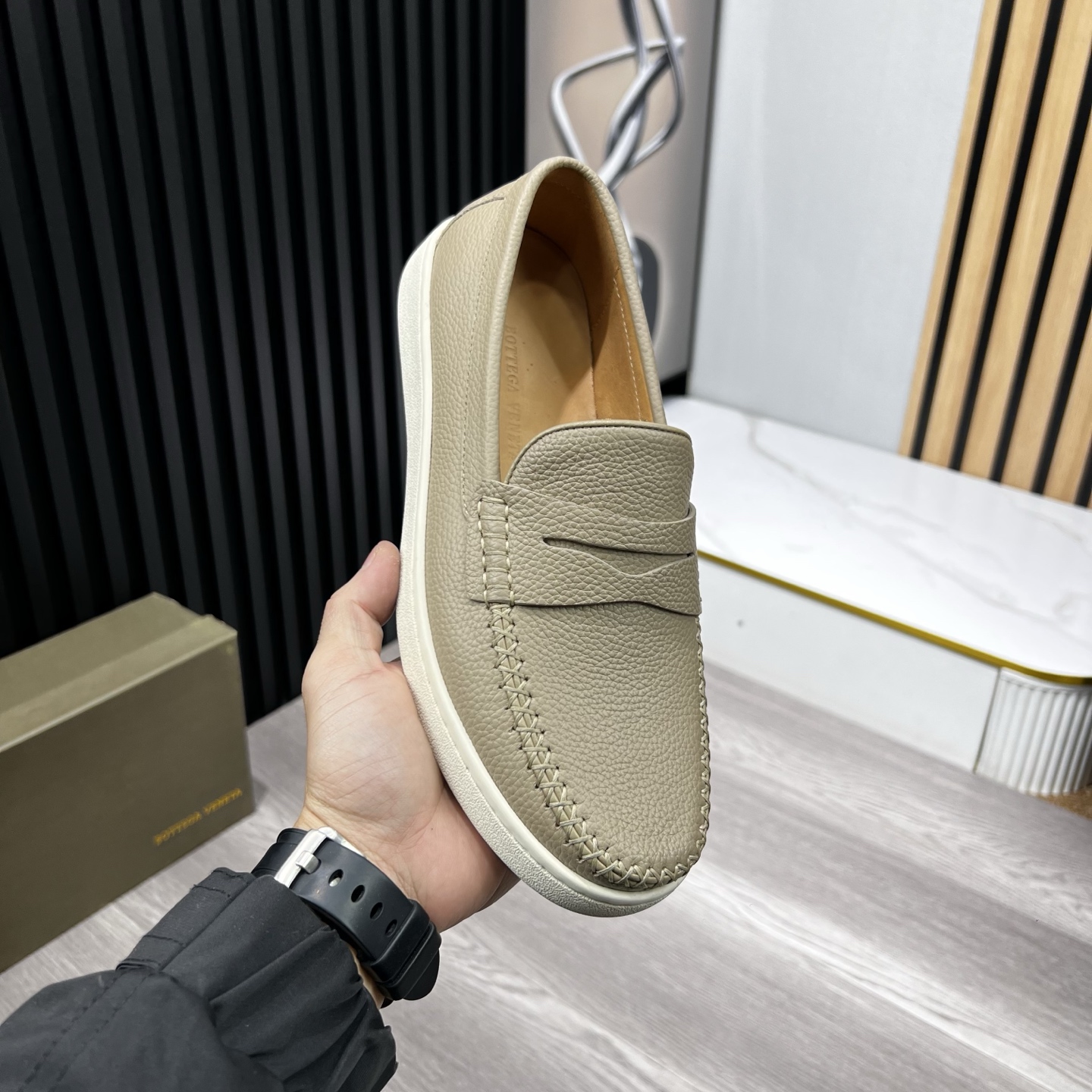 Bottega Veneta Male Loafers Cow Leather