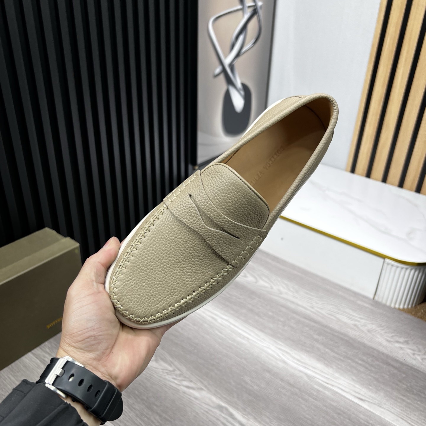 Bottega Veneta Male Loafers Cow Leather