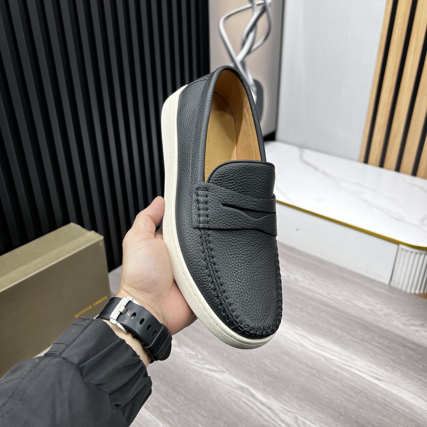 Bottega Veneta Male Loafers Cow Leather