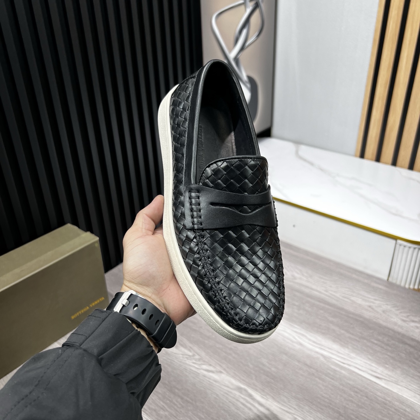 Bottega Veneta Male Loafers Cow Leather