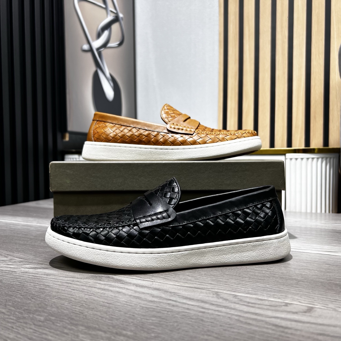 Bottega Veneta Male Loafers Cow Leather