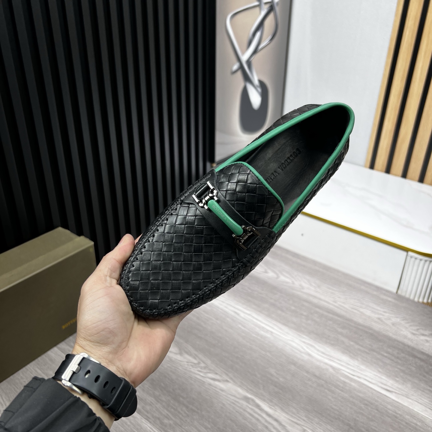 Bottega Veneta Male Loafers Cow Leather