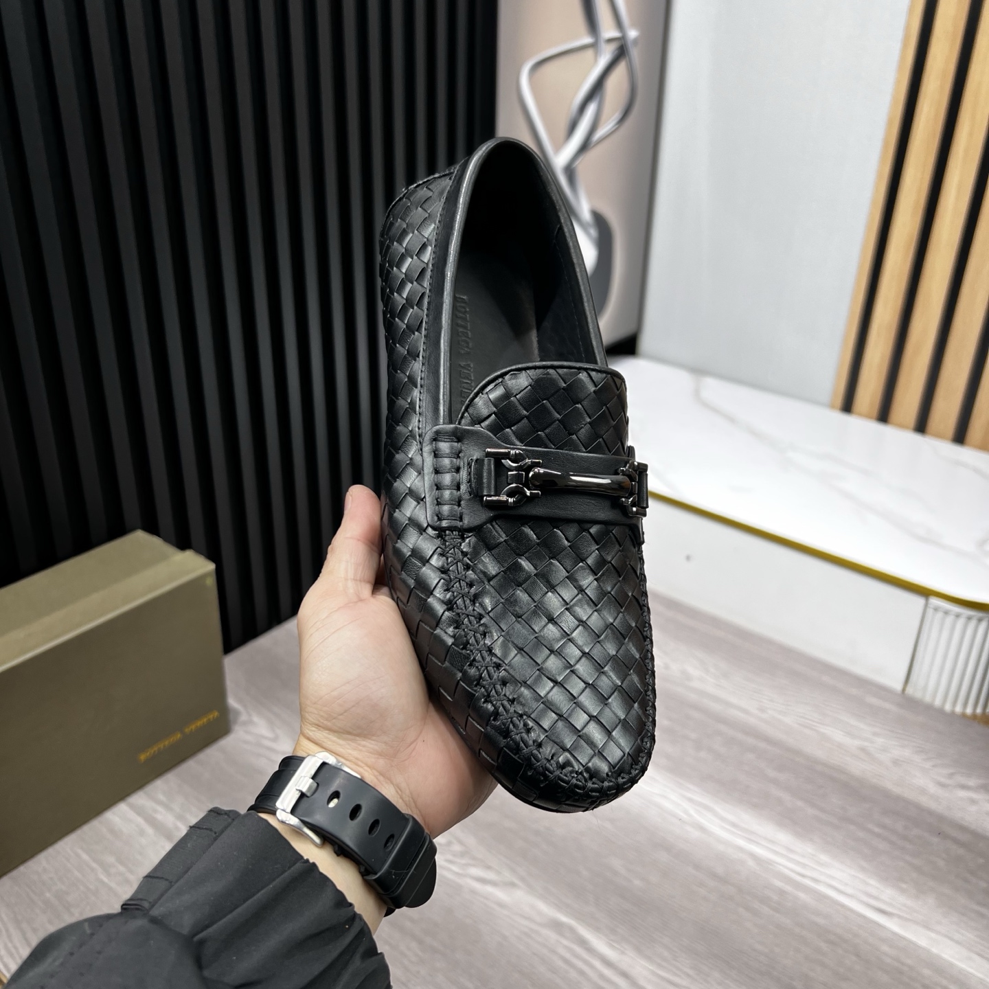 Bottega Veneta Male Loafers Cow Leather