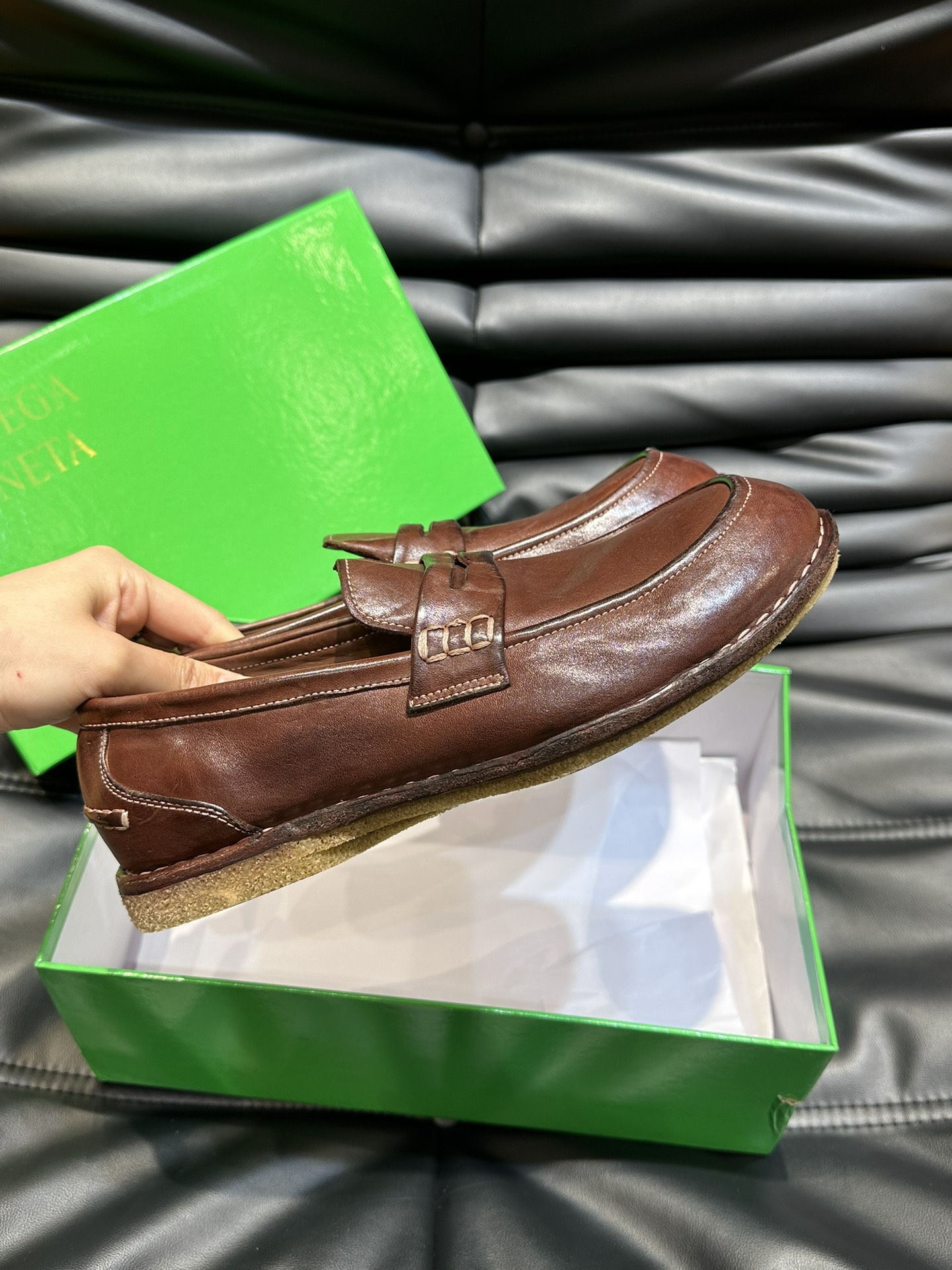 Bottega Veneta Male Loafers Real Leather S