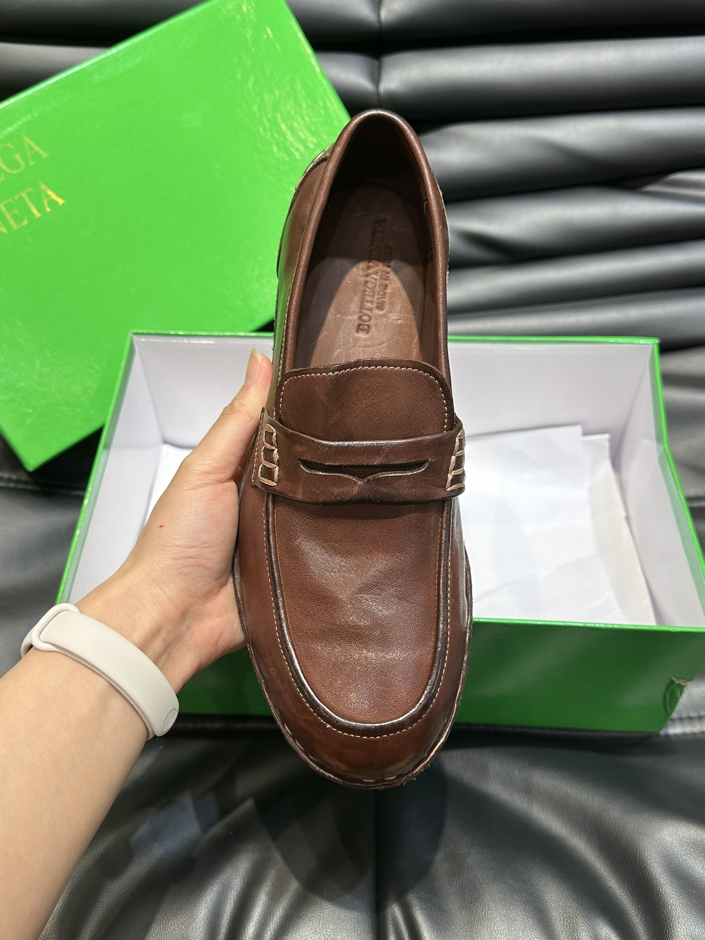 Bottega Veneta Male Loafers Real Leather S